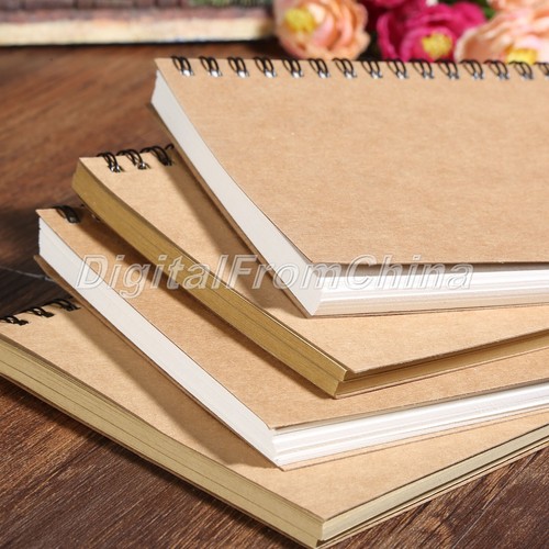 Kraft/White Paper Sketchbook Notebook For Painting Drawing Kids School Supplies - Picture 4 of 10