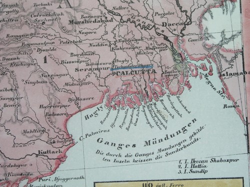 1853 ORIGINAL MAP ASIA INDIA KASHMIR PUNJAB CEYLON SRI LANKA MUMBAY BIHAR DELHI - Picture 9 of 12