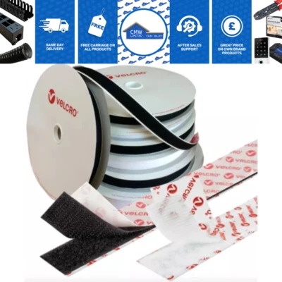 Velcro® Self Adhesive Tape | Hook & Loop Stick On Fastener Heavy Duty Strips