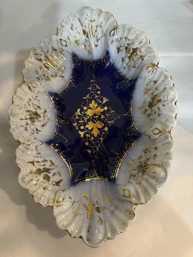 Vintage Porcelain Cobalt Blue Serving Plate/12,3/4” made in Germany
