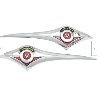 Gas Tank Emblem Badge Decals Chrome For Kawasaki Vulcan VN 500 750