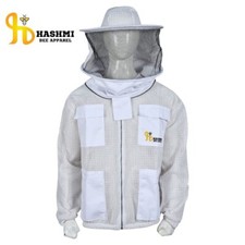 Ventilated Bee Jacket Sting Proof Jacket 3 Layers Ultra Breeze Round Veil Hat