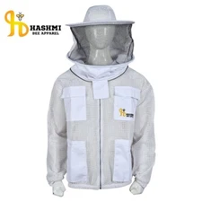 Ventilated Bee Jacket Sting Proof Jacket 3 Layers Ultra Breeze Round Veil Hat