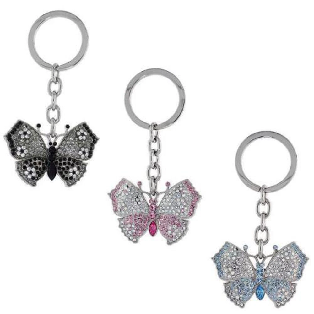 Portachiavi A Farfalla NEWEI In Acciaio Inox Placcato Oro – Gioiello Ipoallergenico Per Donna – Regalo Per Anniversario E Compleanno