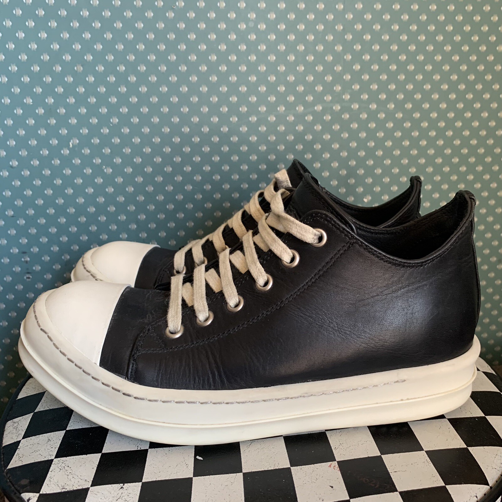 Rick Owens Ramones DRKSHDW LEATHER Low 