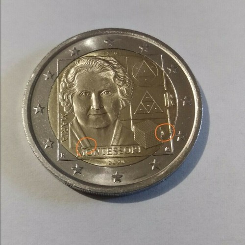 2 Euro Montessori Errore Di Conio 2 Euro Maria Montessori - DOPPIO ERRORE DI CONIO | eBay