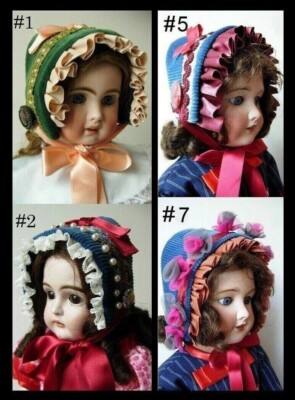 Chapeau Pour Poupée Ancienne - Style Jumeau, SFBJ, Kestner, Halbig - Neuf