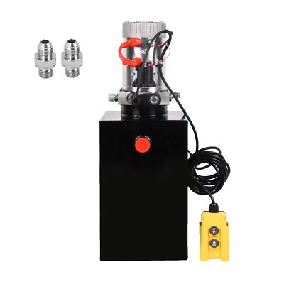 Hydraulic Power Unit Single Acting 15 Quart 12V for Dump Trailer Car Lifting