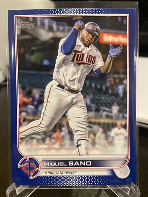 2022 Topps Series 1 Miguel Sano Royal Blue Parallel # 123 Minnesota Twins 