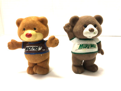 Vintage 1987 CHOCOLATE CHUMS Set of 2 Snickers and Milky Way Bears