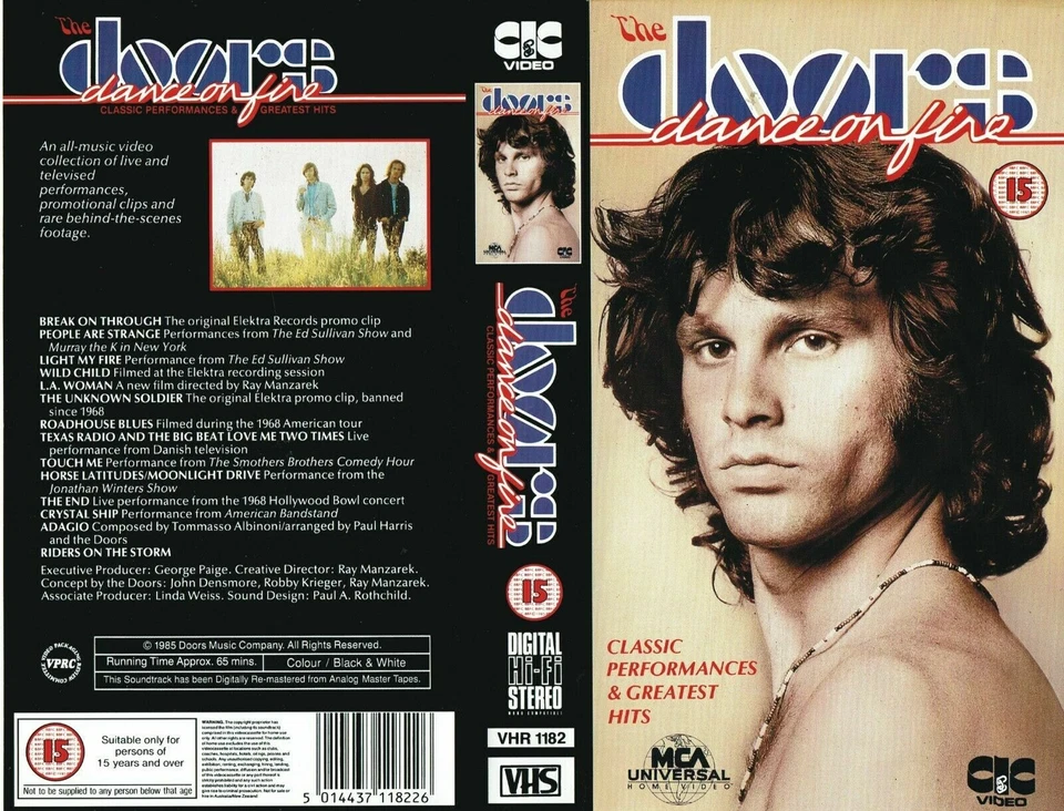 The Doors; Dance on Fire VHS Video Tape Vintage 1985 NMint - Image 2 of 4