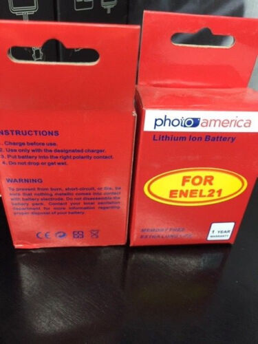 PHOTOAMERICA Battery (2-Pack) for Nikon EN-EL21, MH-28 work with Nikon 1 - Picture 2 of 2