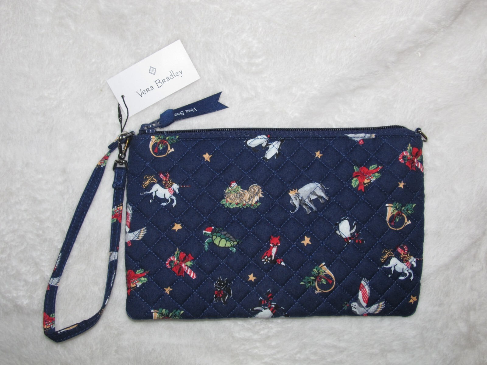 NWT Vera Bradley RFID Convertible Wristlet Small Purse in Snow Globe Motifs 🐧❄