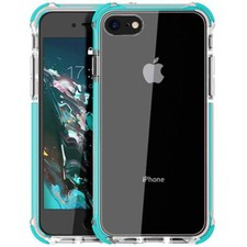 Transparent TPU 2 in 1 Shockproof Case Cover for 6/6s/7/8/SE2/SE3 LIGHT BLUE