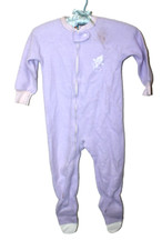 Vintage Carters Girls Purple Fleece Toddler 4T Zip Footie Pajamas Jack in theBox