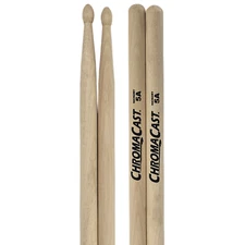 ChromaCast 5A USA Made, Wood Tipped, Hickory Drumsticks | 1 Pair