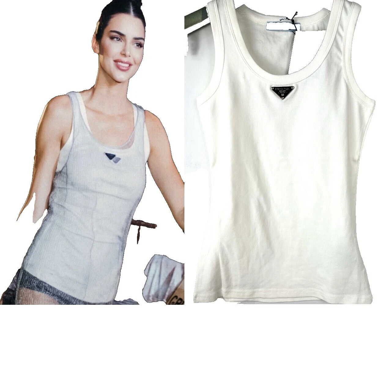 Camisetas sin mangas sólido PRADA para Mujeres