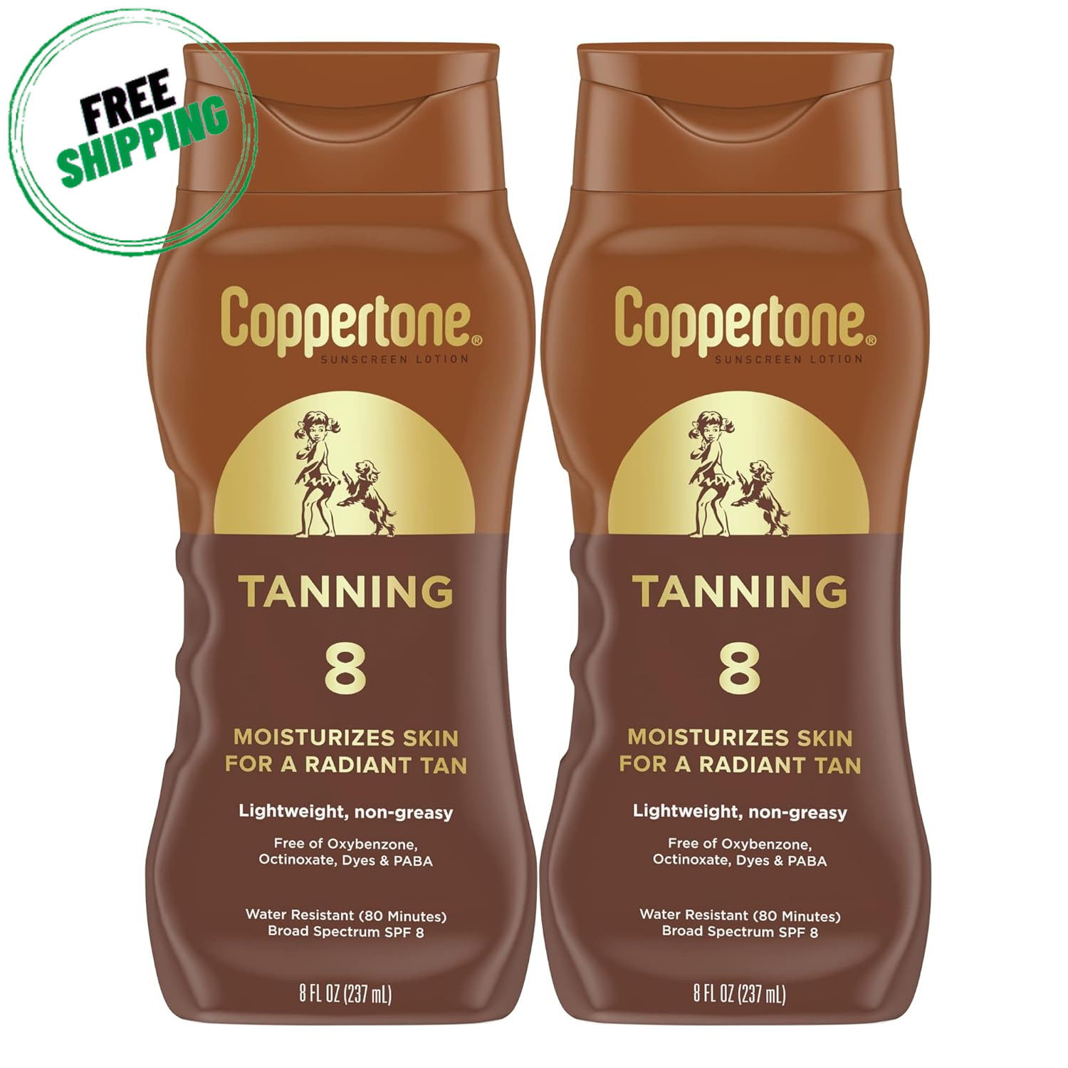 Coppertone Tanning Sunscreen Lotion, Water Resistant Body Su