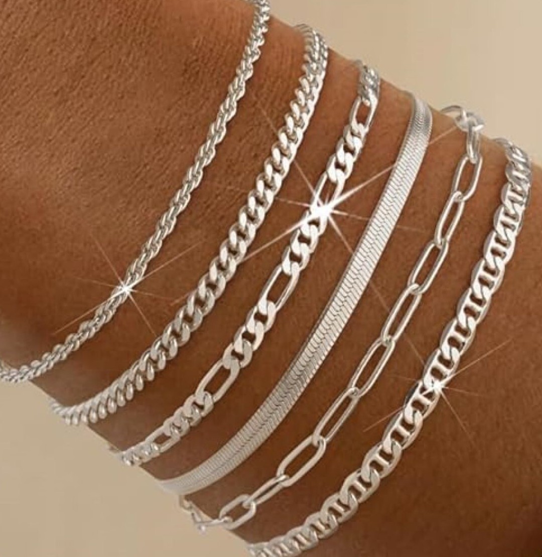Italian Made 925 Solid Sterling Silver Chain Bracelet Italian Made 925 Solid Sterling Silver Chain Bracelet