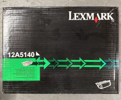 Lexmark 12A5140 High Yield Black Toner Cartridge SEALED Optra T610 T612 New - Picture 1 of 3