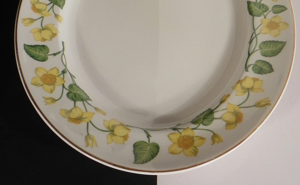 Wedgwood KINGCUP 大号椭圆形肉盘 17 英寸亮黄色黄油杯花 — 第 2/4 张图片