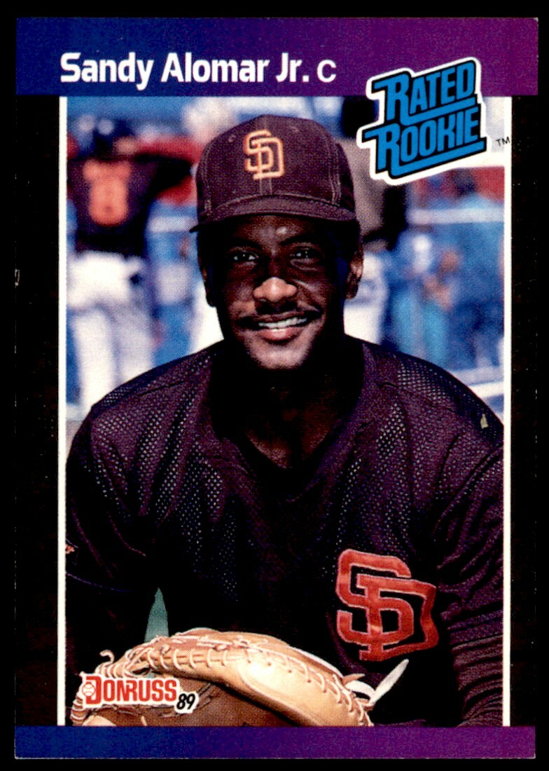 1989 Donruss Rated Rookie Sandy Alomar Jr. RC San Diego Padres #28 MLB  Baseball | eBay