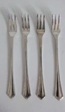 VICTOR Silverplate Seafood Cocktail Forks Marked 1/2 "5".  Set Of 4
