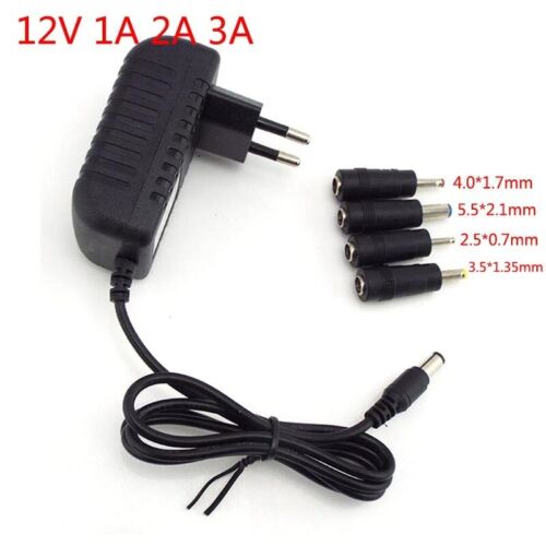 DC 12V 1A 2A 3A Converter Power Supply Charger US EU Adapter 5.5*2.5mm 4.0*1.7mm - Picture 1 of 14