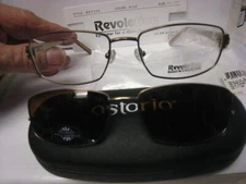 NEW Revolution Eyeglass Frame W/ Magnet sun shade REV702   PCOP 53-17-140 w/case