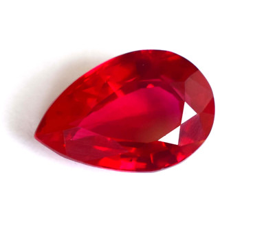 Natural Gemstone Vivid Blood Red Loose Ruby Top Grade 12-14 Ct Pear Red Ruby
