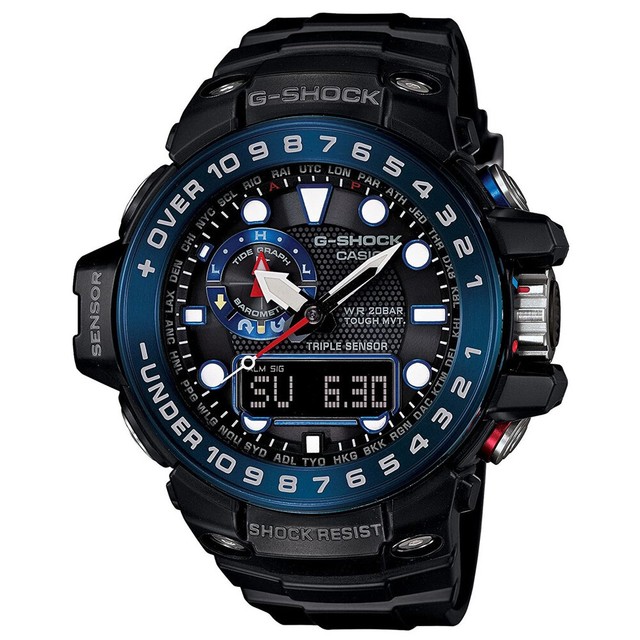 Casio Gwn 1000b 1b G Shock Analog Digital Sport Blue Dial Black Strap Men S Watch For Sale Online Ebay