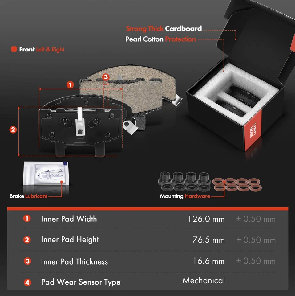 Front Disc Brake Rotors & Ceramic Brake Pads for Chevrolet C2500 GMC Savana 2500 - Image 3 of 4