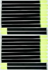 20x Cable Hook and Loop 80cm x 50mm Neon Yellow Hook and Loop Hook and Loop Cable Ties Tape Eyelet