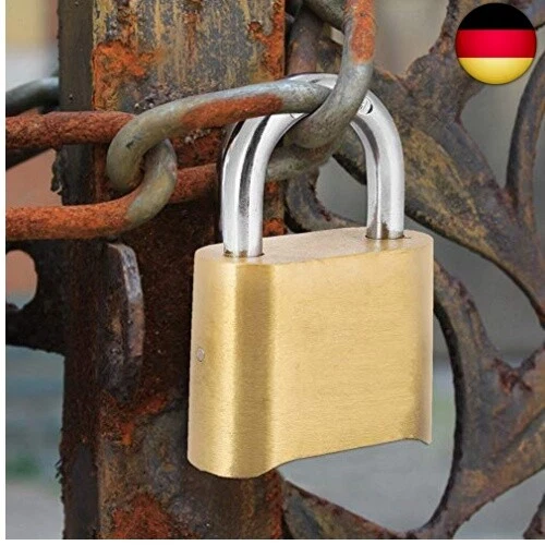 Zahlenvorhängeschloss, 4-stelliges rostfreies Messing-Passwortschloss - Bild 5 von 7