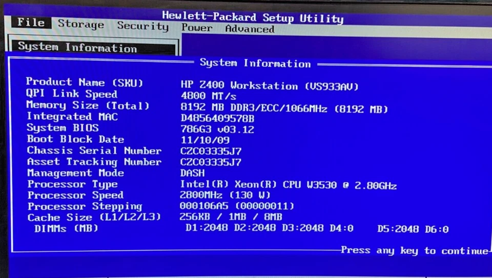 HP Z400 WORKSTATION - XEON W3530 - 8GB RAM  - 256GB SSD (OFFERS OK) - Image 2 of 4
