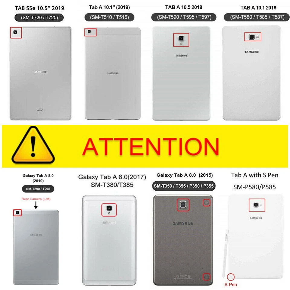 Schutz Case für Samsung Galaxy Tab A 8.0 10.1 10.5 11 Tablet Tasche Hülle Cover - Bild 2 von 4