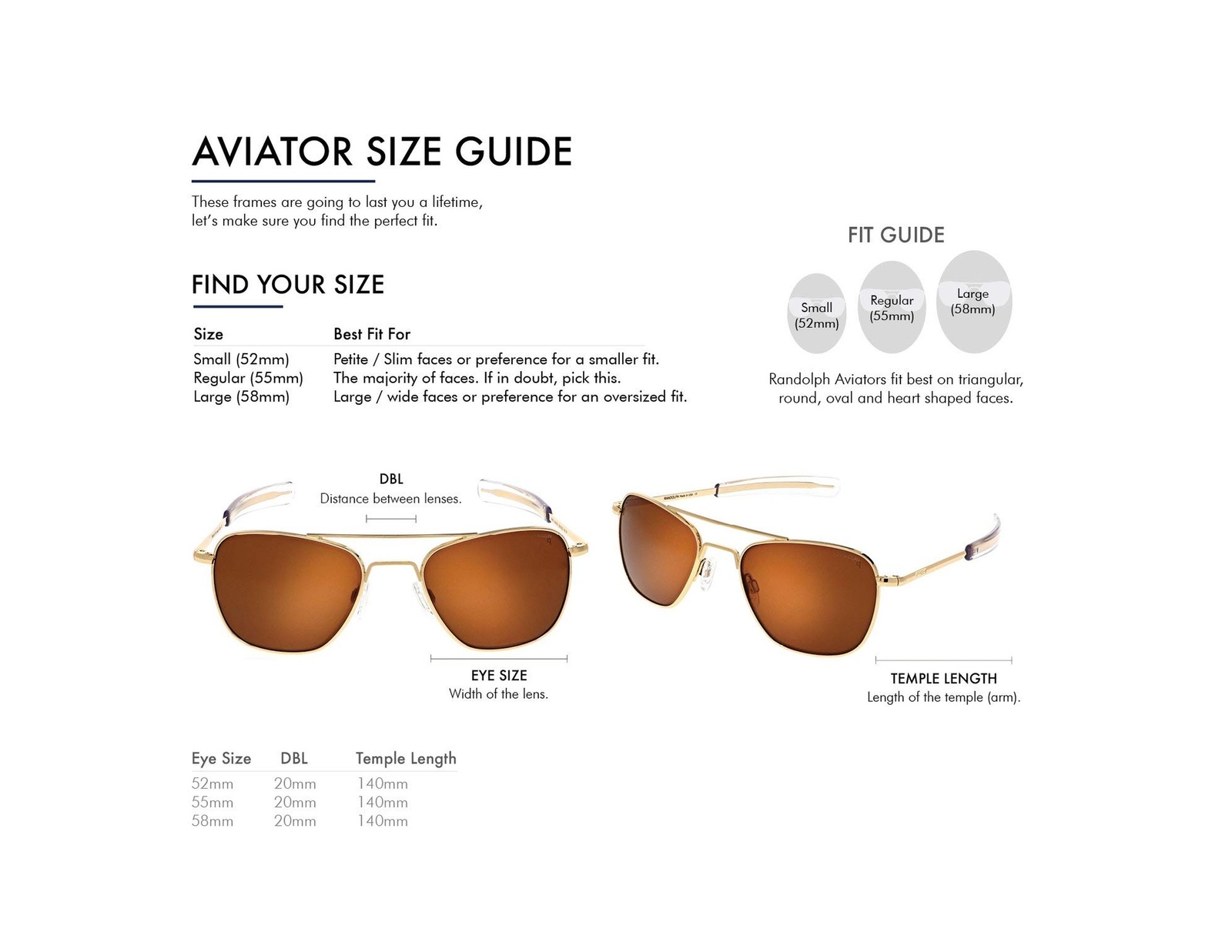 Randolph USA | Gold Classic Aviator Sunglasses for Men or Women 100percent UV image 3