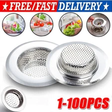 4.5" Kitchen Sink Strainer Stopper Stainless Steel Drain Basket Waste Plug