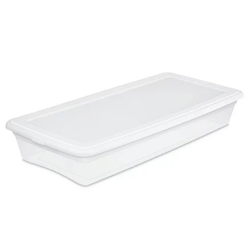 Sterilite 41 Quart (39 L) Storage Box, Storage Bins, Adult, White eBay