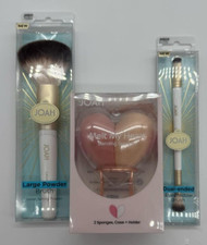 3PC Joah By Kiss Cosmetic Makeup Brush  Sponge SET  FAST SHIPPING  NEW IN BOX