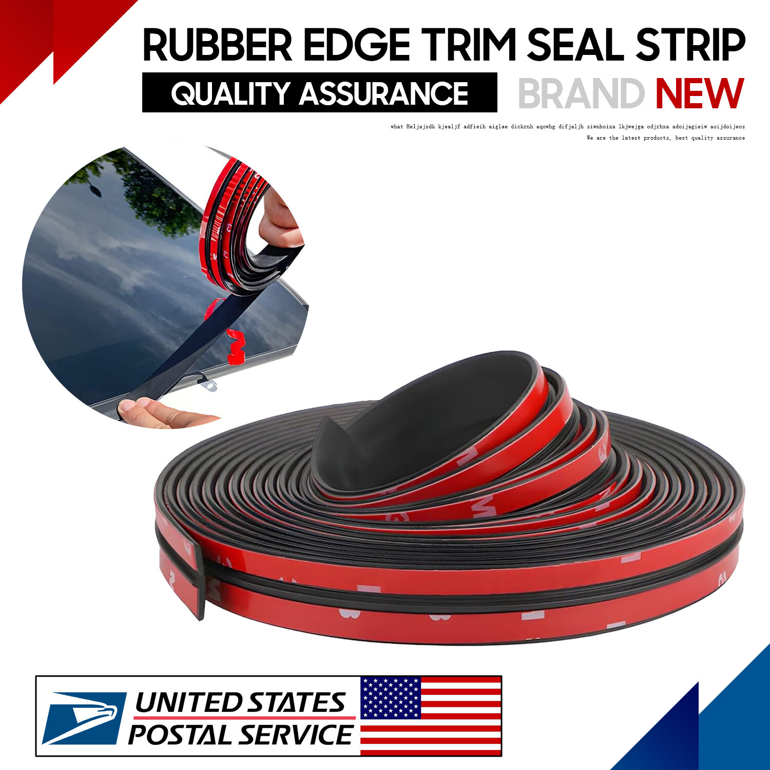 10 FT T-Shape Car Soundproof Waterproof Seal Strip for Windshield Sunroof