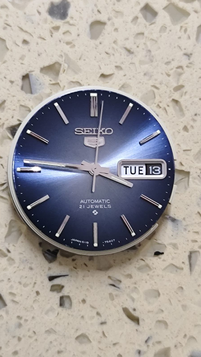 1974 SEIKO 5 6119-7500 Men's Automatic watch Blue Dial Working | eBay
