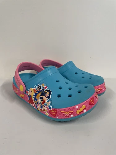 Crocs Shoes FunLab DC Comics Super Hero Wonder Woman Crocband Kids Size Girls 2