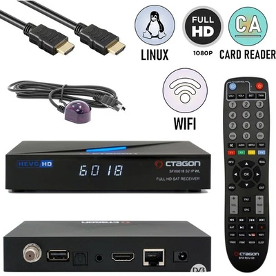 OCTAGON SFX6018 WL S2+IP Full HD Sat IP-Receiver Linux E2 & Define OS, DVB-S2 - Bild 1 von 4