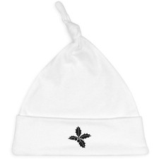 'Holly Leaves Silhouette' Baby Beanie Hat (BH00042346)