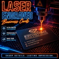Custom Laser Etched Metal Business Cards