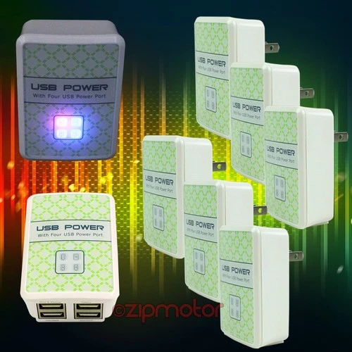 6X USB 4 PORTS WALL ADAPTER POWER CHARGER FOR MOTO G X HTC ONE MINI LUMIA 822