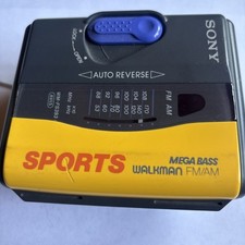 Vintage Sony Sports WM-FS393 Walkman Cassette with AM/FM For Repair