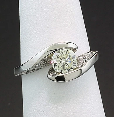 Luxuriöser Solitär Brillant Ring 1,00 carat  in 900 Platin Hohe Qualität Neu - Bild 1 von 4