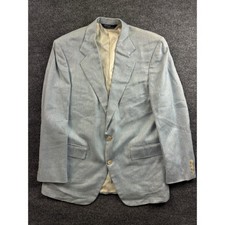 Vintage Polo Ralph Lauren Blazer Mens 42R Blue Herringbone Sport Coat USA Made